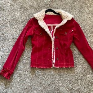 Red corduroy jacket